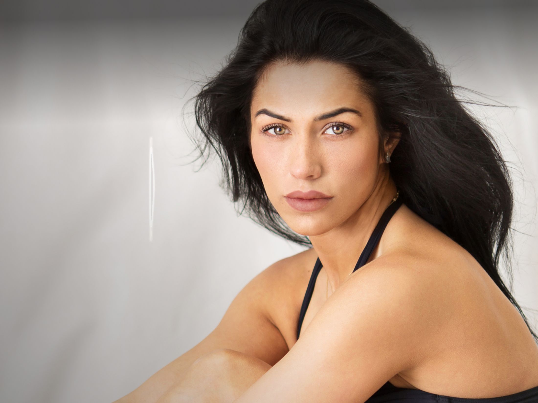 Burbank medspa model with dark hair